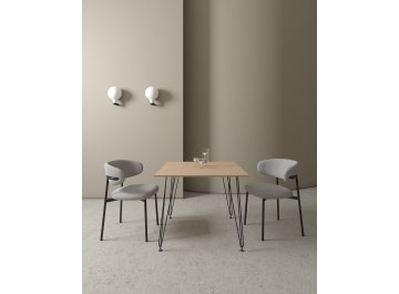 Обеденный стол ELEGANT брауни/черный