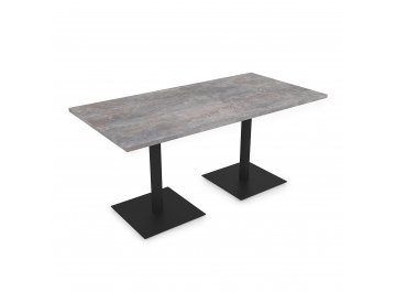 Деревянный стол EXTEND-160 teakwood/черный basalt/черный