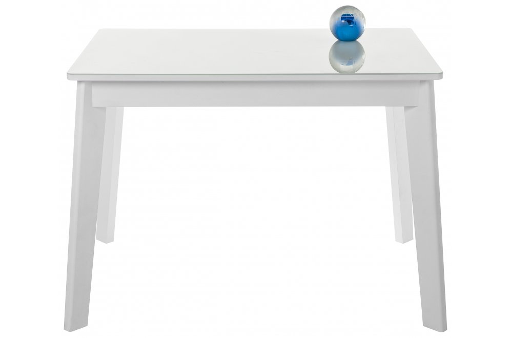 Стеклянный стол Арья белый / белая шагрень