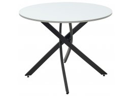Стеклянный стол Дарио D100 стекло белый / черный
