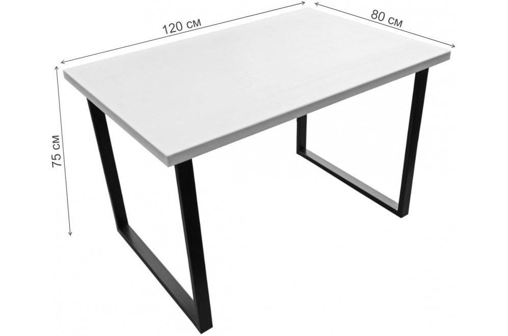 Деревянный стол Loft 120х80 темный дуб