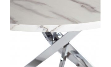 Керамический стол 30F-STOL/OB-9571 белый / хром