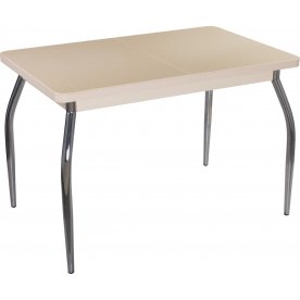 Стол Альфа ПР КМ молочный дуб / камень 06 / ножка 01