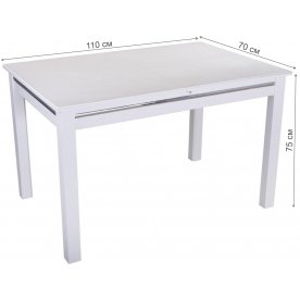 Стол Бета КМ белый / камень 04 / ножка 08 белая