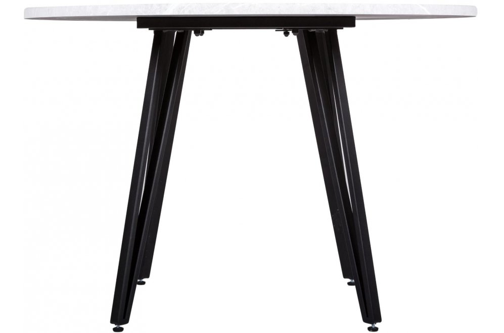 Деревянный стол Диего d110 мрамор бьянко