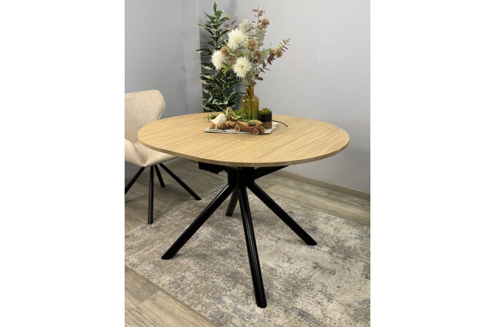 Стол DO1100 черный / дуб натуральный