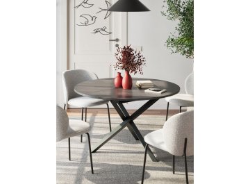 Обеденный стол DR1100 черный/сланец черный