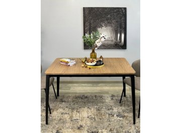 Обеденный стол KS1200 черный/дуб темный