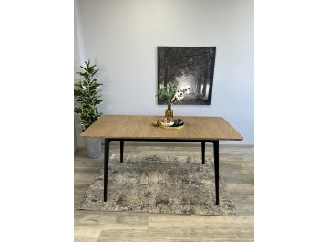 Обеденный стол KS1200 черный/дуб темный