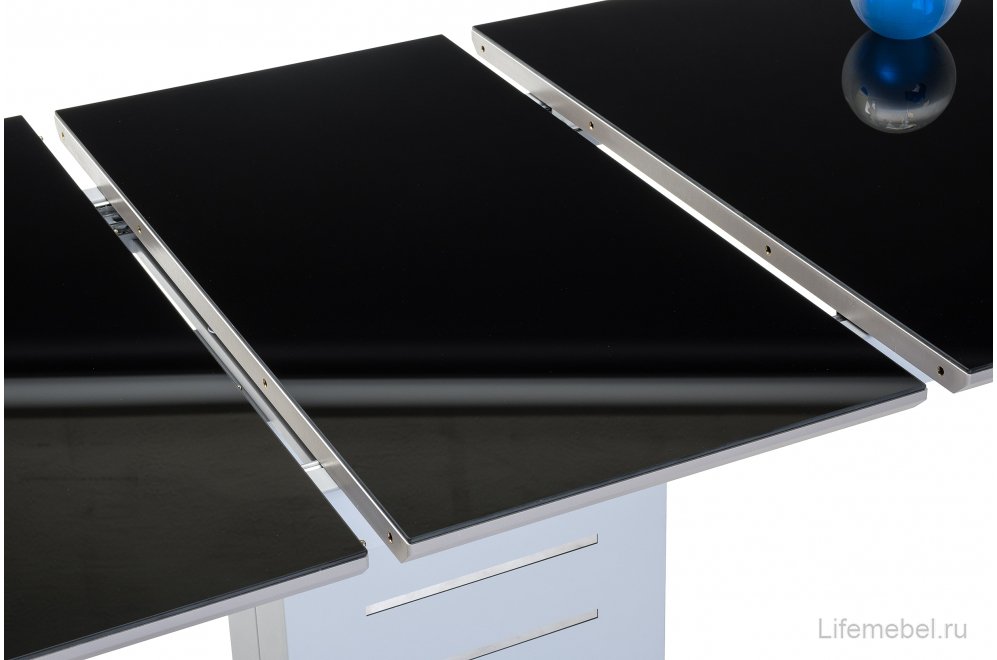 Стол на тумбе Кейтлин черный / серый