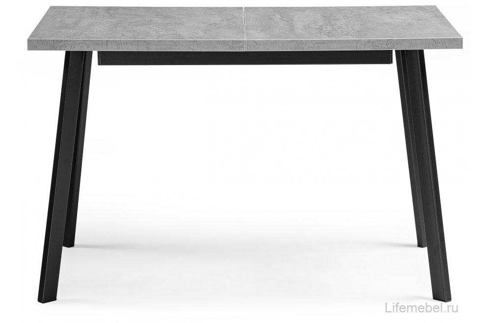 Стол раскладной Колон Лофт 120 32 мм бетон / черный матовый