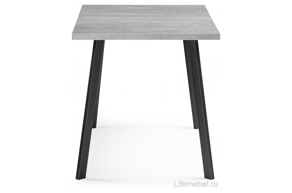 Стол раскладной Колон Лофт 120 32 мм бетон / черный матовый