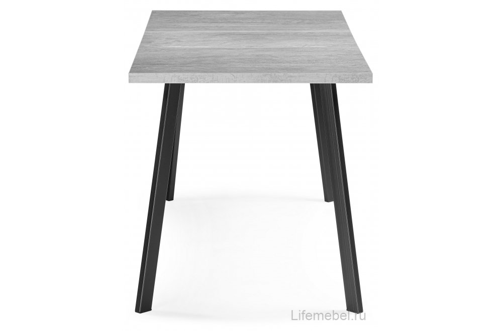 Стол раскладной Колон Лофт 120 32 мм бетон / черный матовый