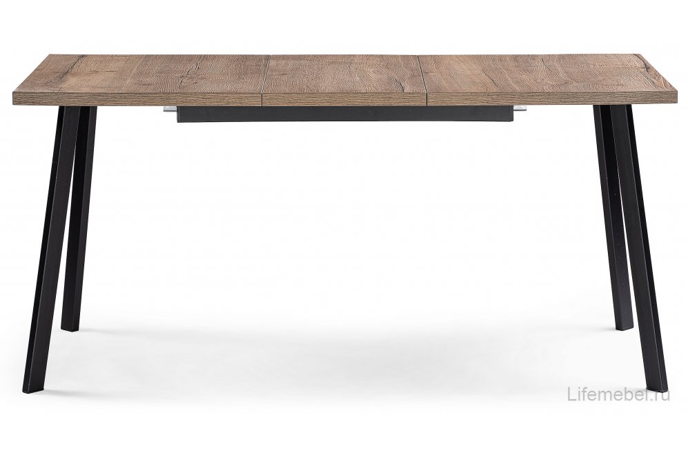 Стол раскладной Колон Лофт 120 32 мм дуб галифакс табако / черный матовый