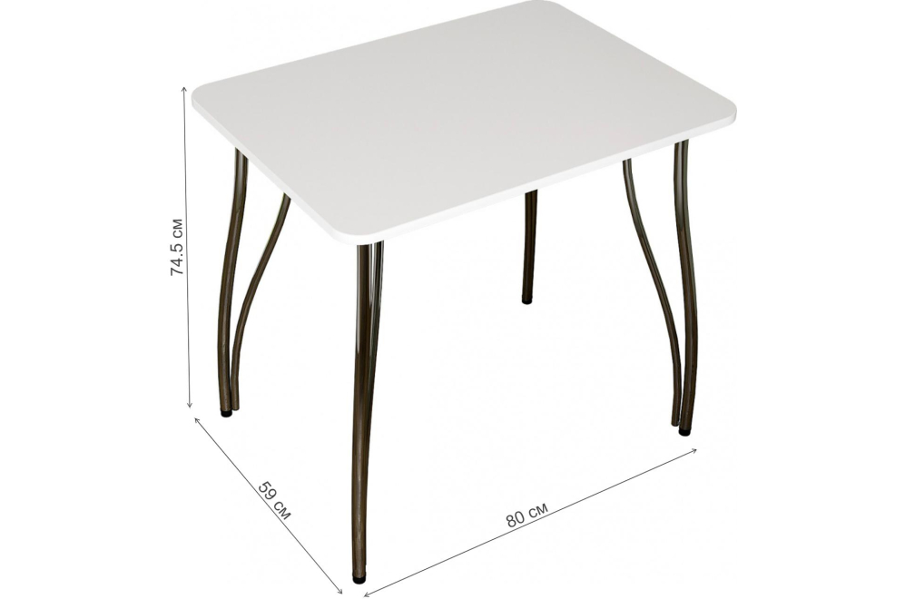 Деревянный стол Трин МДФ шагрень белая