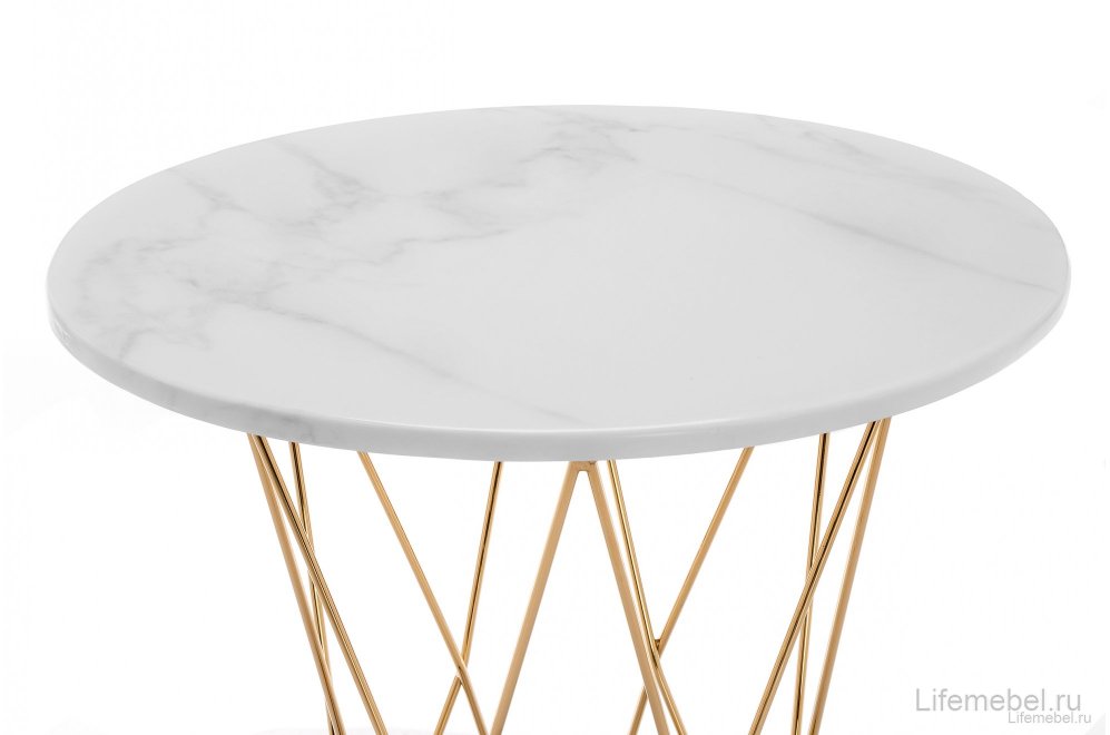 Стол Melan white / gold