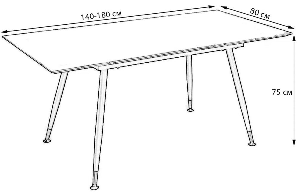 Деревянный стол Месси 140 дуб