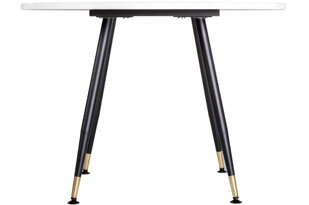 Деревянный стол Месси d110 мрамор бьянко