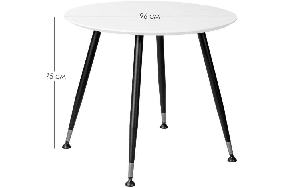 Деревянный стол Месси d960 белый