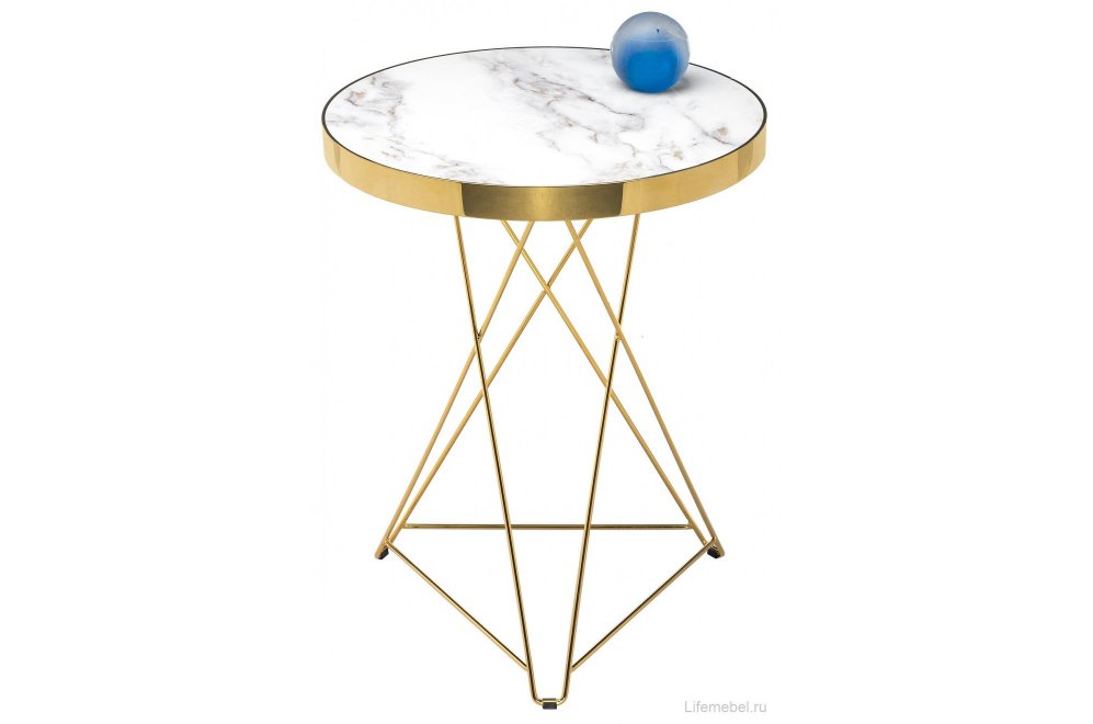 Стол Milena white / gold
