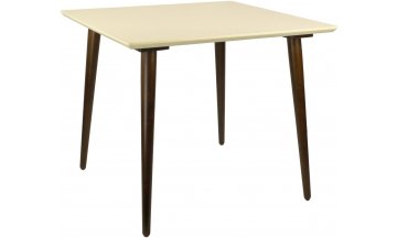 Деревянный стол Монте М 90 орех / слоновая кость