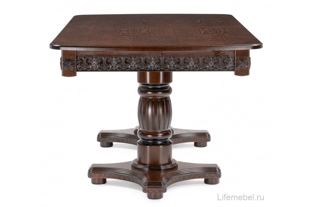 Деревянный стол Морнит 180(240)х100 орех темный / орех