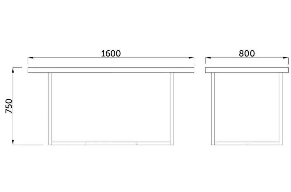 Деревянный стол Мюнхен дуб табачный крафт