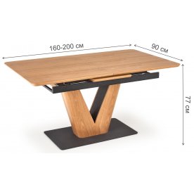 Деревянный стол Umberto 160-200/90/77