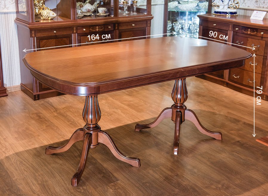 Стол обеденный Axmoble 950 овальный мукали шпон / вишня шпон