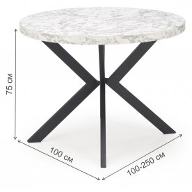 Деревянный стол Peroni 100-250/100/75