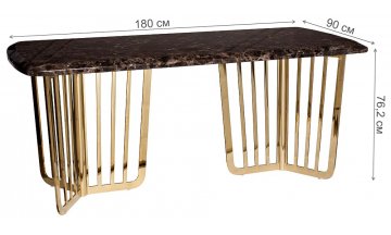 Стол деревянный обеденный Dark Emperador 180х90х762