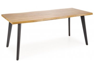 Обеденный стол Дерил 2 150-210/90/75 дуб натуральный / черный