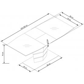 Деревянный стол Sorento 140-180/80/76