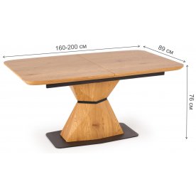 Деревянный стол Diamond 160-200/89/76