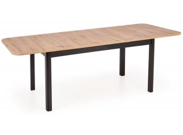 Обеденный стол Флора 160-228/90/78 дуб артизан / черный