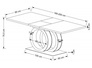 Деревянный стол Григор 160-200/90/76