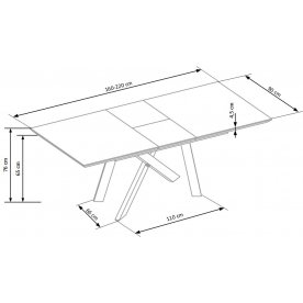 Деревянный стол Ксао 2 160-200/90/76