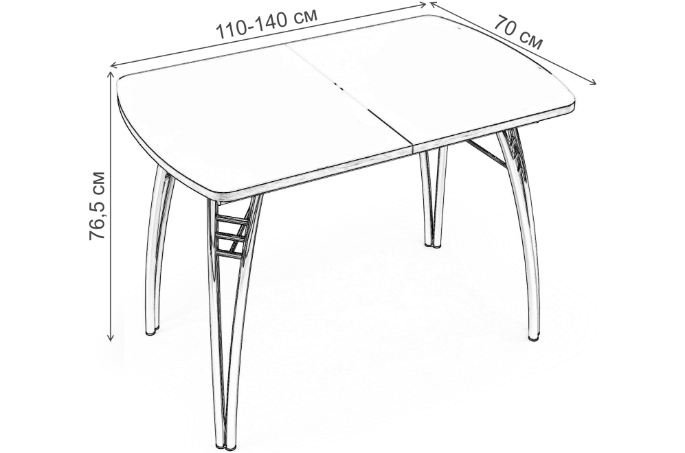 Деревянный стол Лайм компакт венге / хром