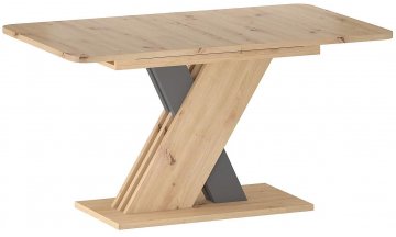 Деревянный стол Exel D 140-180/85/76 дуб вотан / серебряный