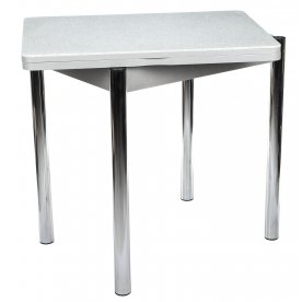 Стол Реал М-2 КМ 07 серый / ножка хром 02