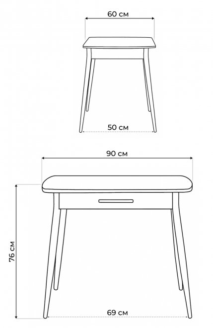 Стол Ревари эврика / белый