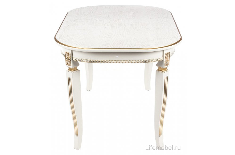 Стол Romeo молочный патина / патина золото