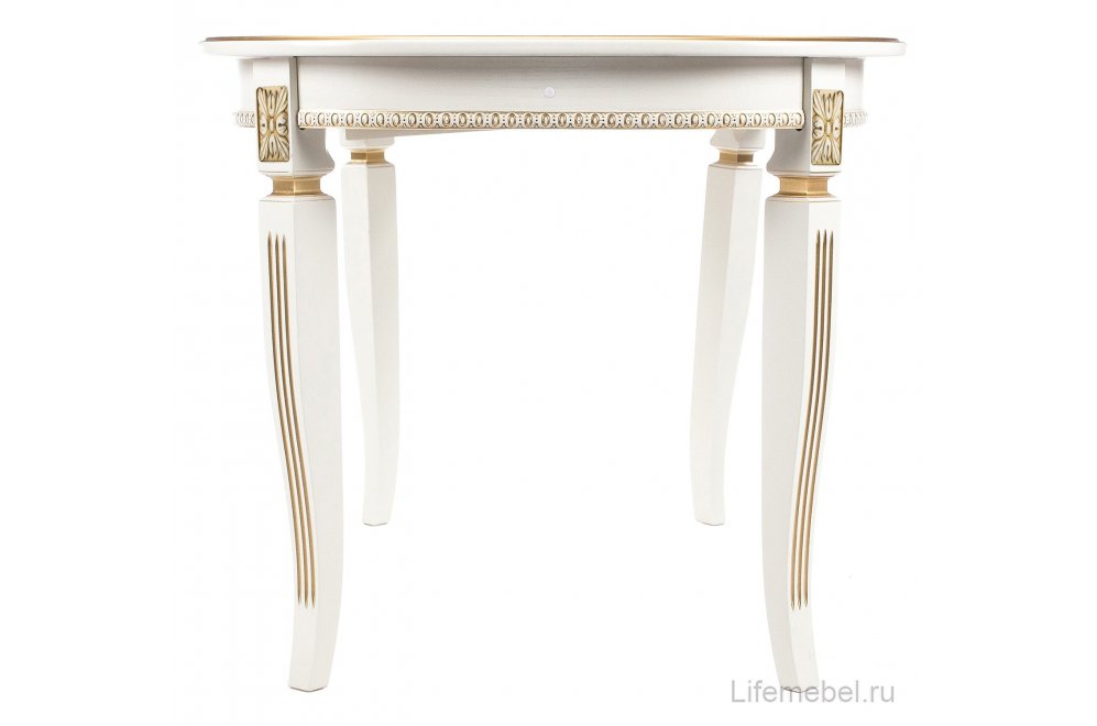 Стол Romeo молочный патина / патина золото
