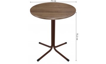 Деревянный стол Sheffilton SHT-TU7-1/70 МДФ орех светлый / коричневый муар цинк / черный