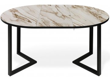 Обеденный стол SHT-T41/100-140 браун cтоун / черный