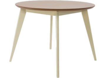 Деревянный стол Сканди К 100 слоновая кость / натуральное дерево