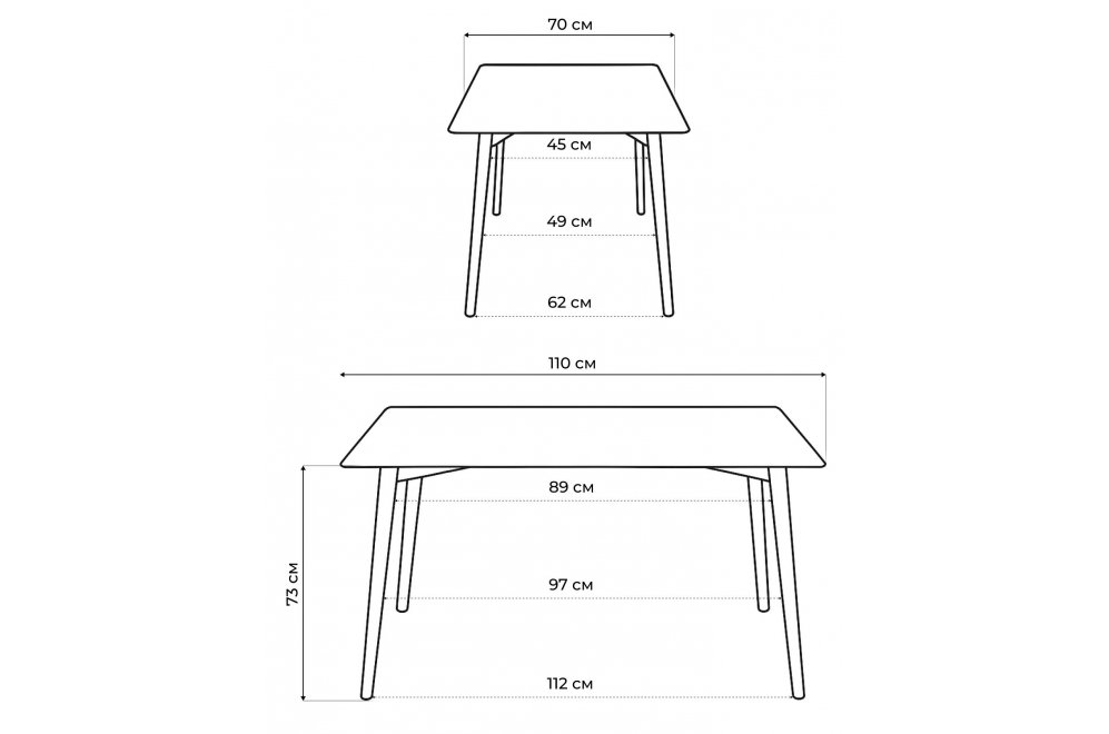 Стол Table 110 white / wood