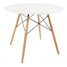 Стол Tulip 150 white top / wood leg