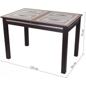 Стеклянный стол Вальс-1 08