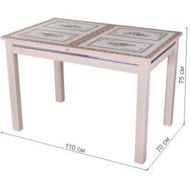 Стеклянный стол Вальс 08